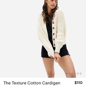 Everlane Texture Cotton Cardigan XS
